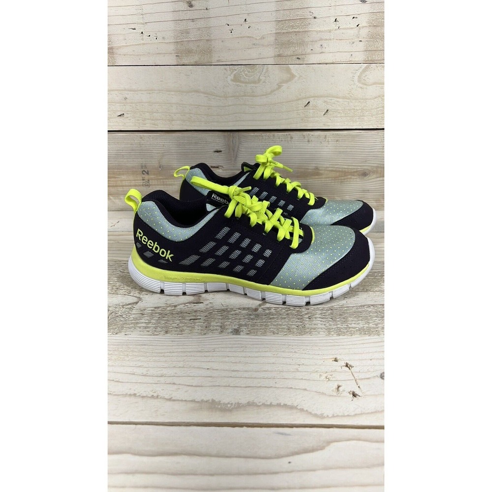 Reebok Shoes Womens 7.5 Purple Yellow Green Athletic Athleisure